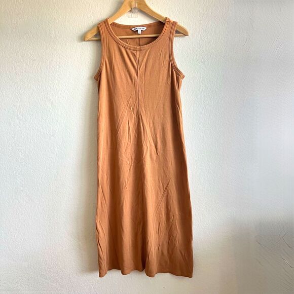 ELIZABETH AND JAMES Calfan Orange Sleeveless T-Shirt Midi Dress Womens XS - Picture 2 of 7